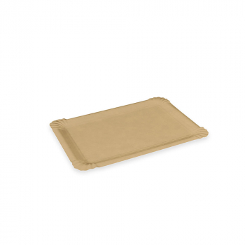 Bio Pappteller braun 10 x 16 cm mit Fettbarriere (250 Stk.)